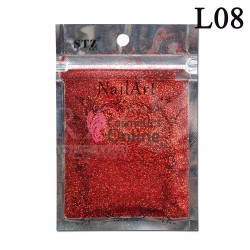 Decor pentru unghii NADP030GG sclipici Laser Holografic  Red